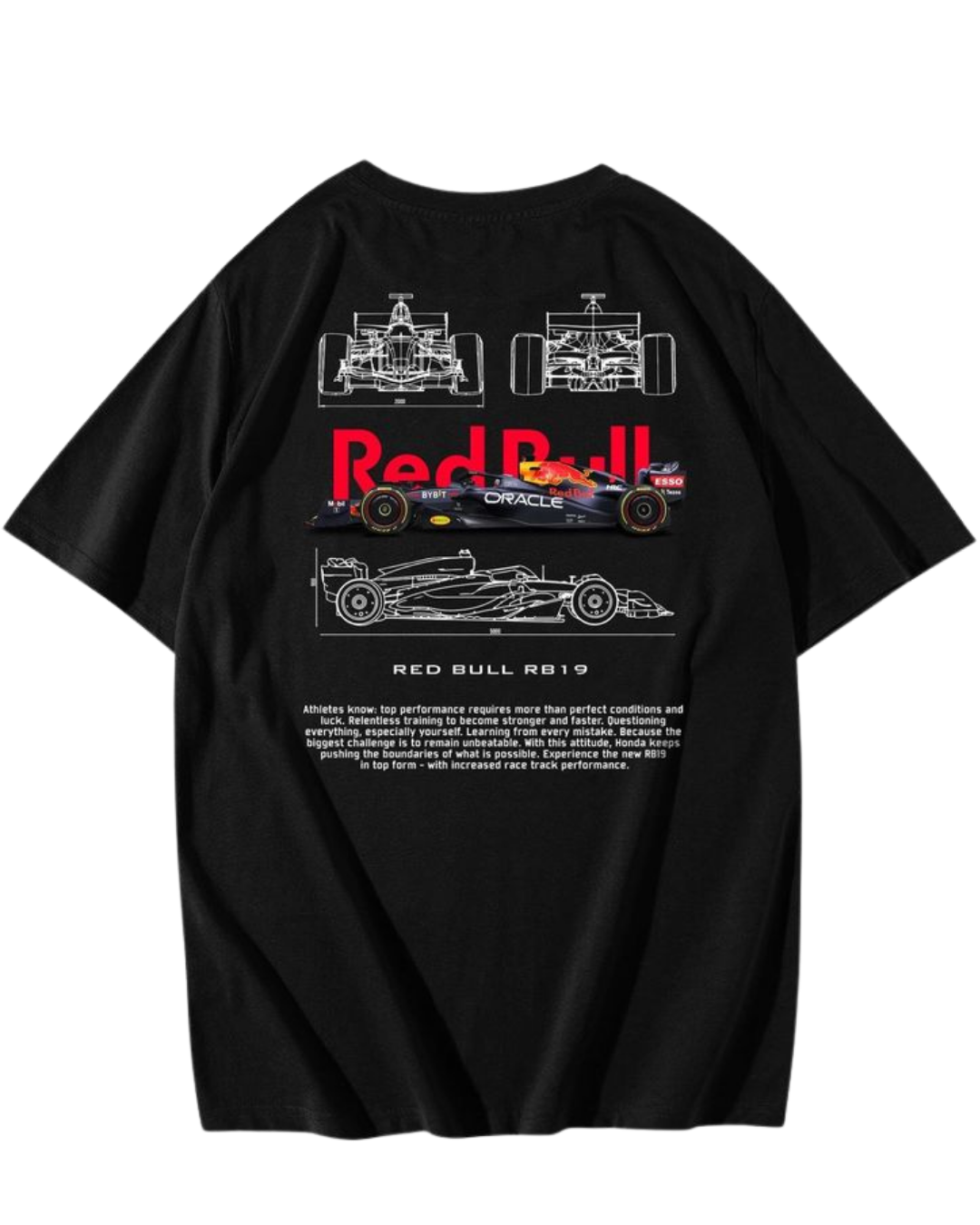 F1 Black Red Bull Oversized Tee