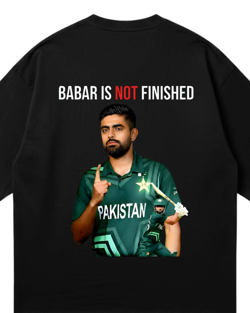 Pakistan Cricket Black Oversized Tee