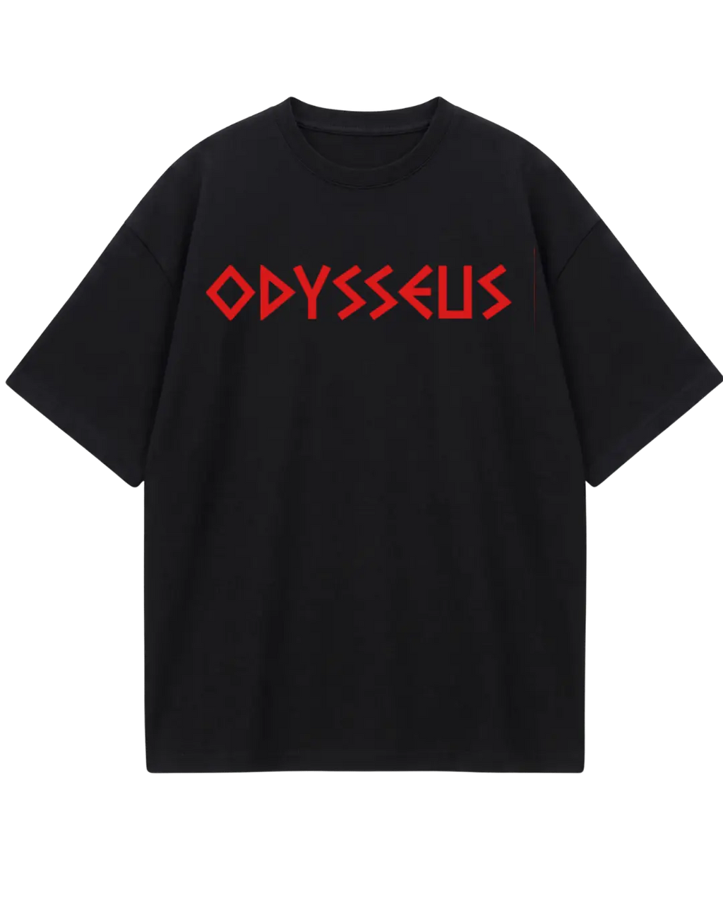The Odyssey Black Red Oversized Tee