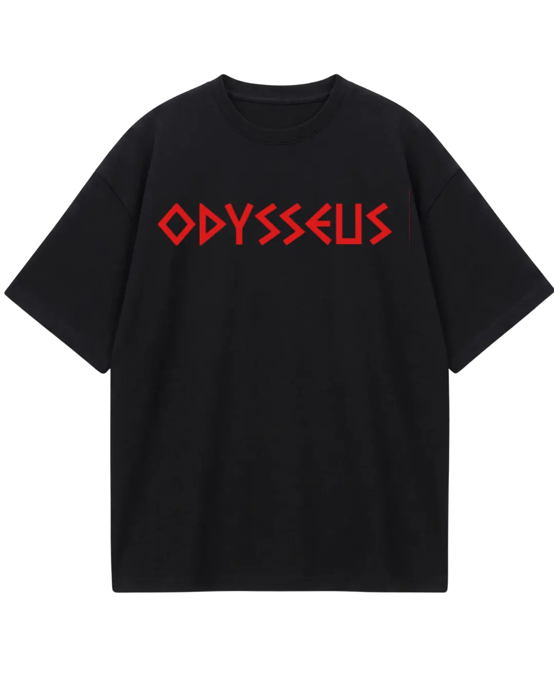 The Odyssey Black Red Oversized Tee