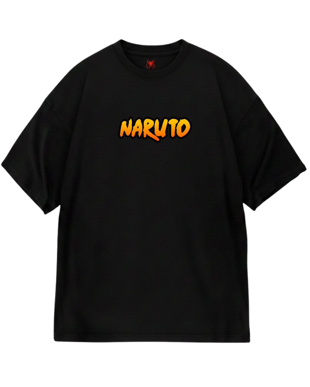 Naruto Black Orange Oversized Tee