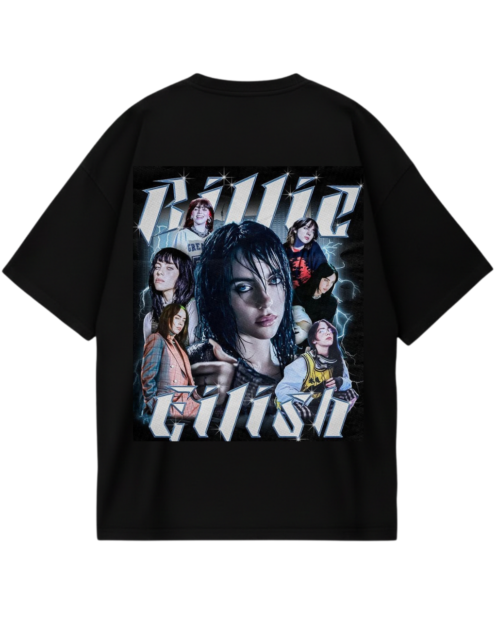Billie Eilish Retro Black Oversized Tee