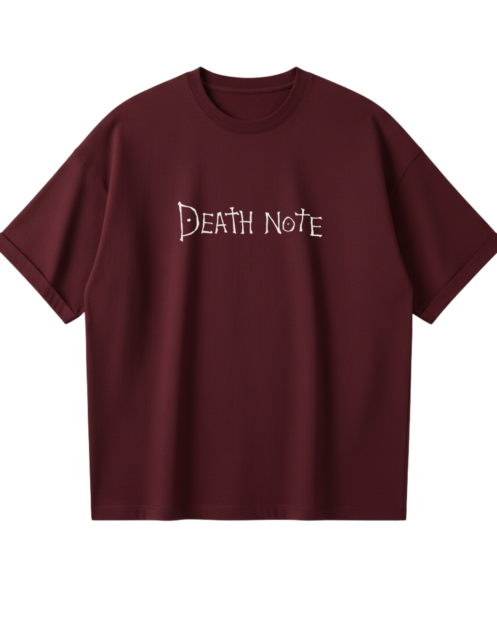 Death Note Maroon Oversized Tee