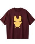 Iron Man Maroon Mask Oversized Tee