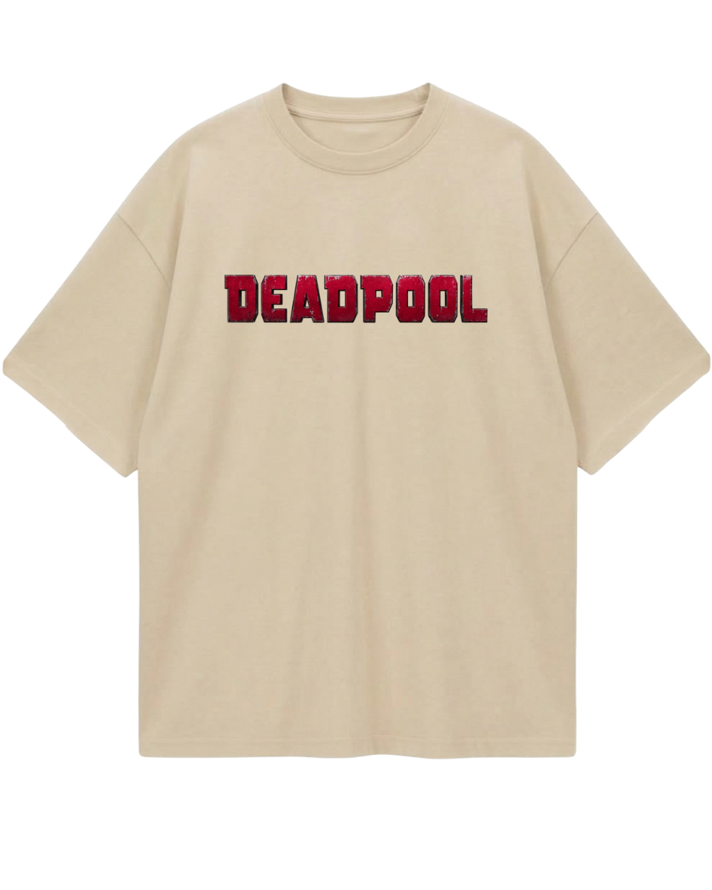 Deadpool Beige Oversized Tee