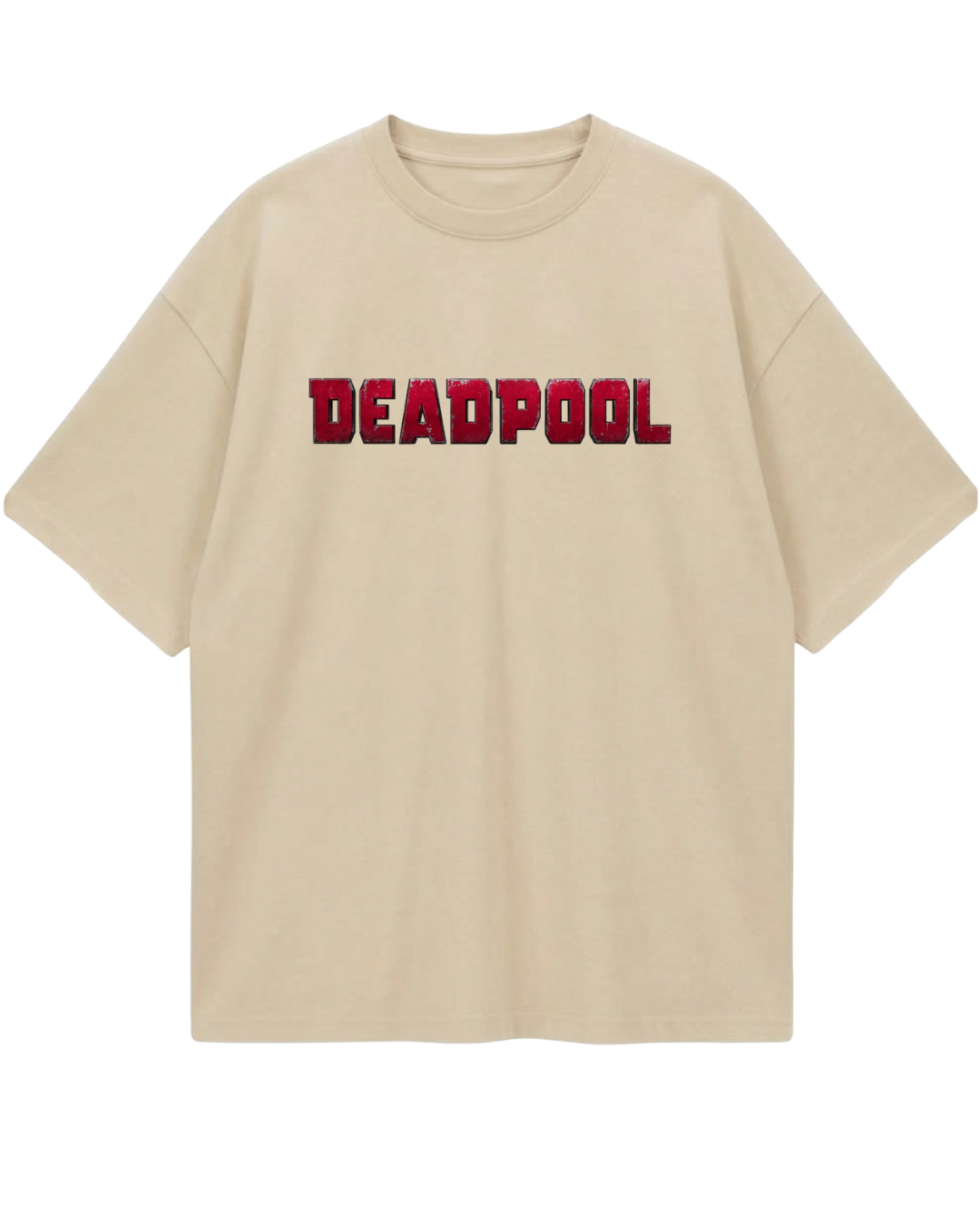 Deadpool Beige Oversized Tee