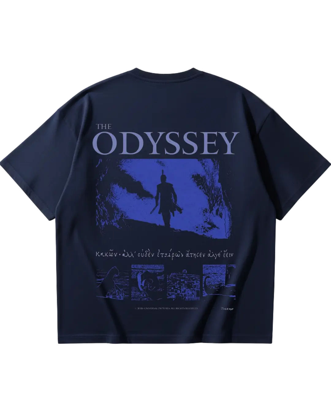 The Odyssey Blue Design Oversized Tee