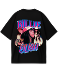 Billie Eilish Retro Pink Black Oversized Tee