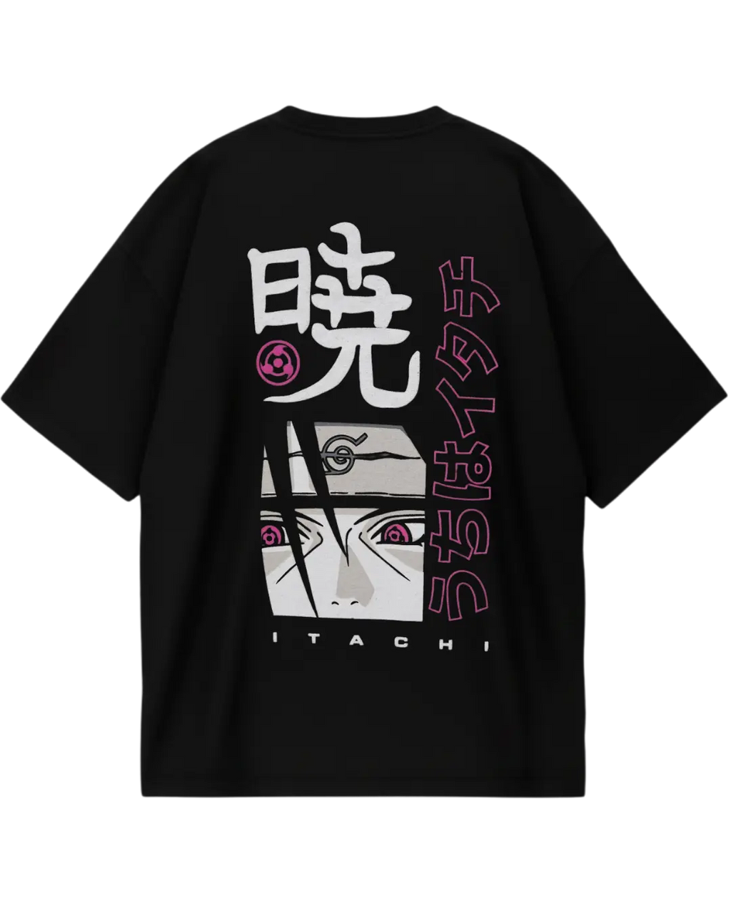 Naruto Itachi Black Design Oversized Tee