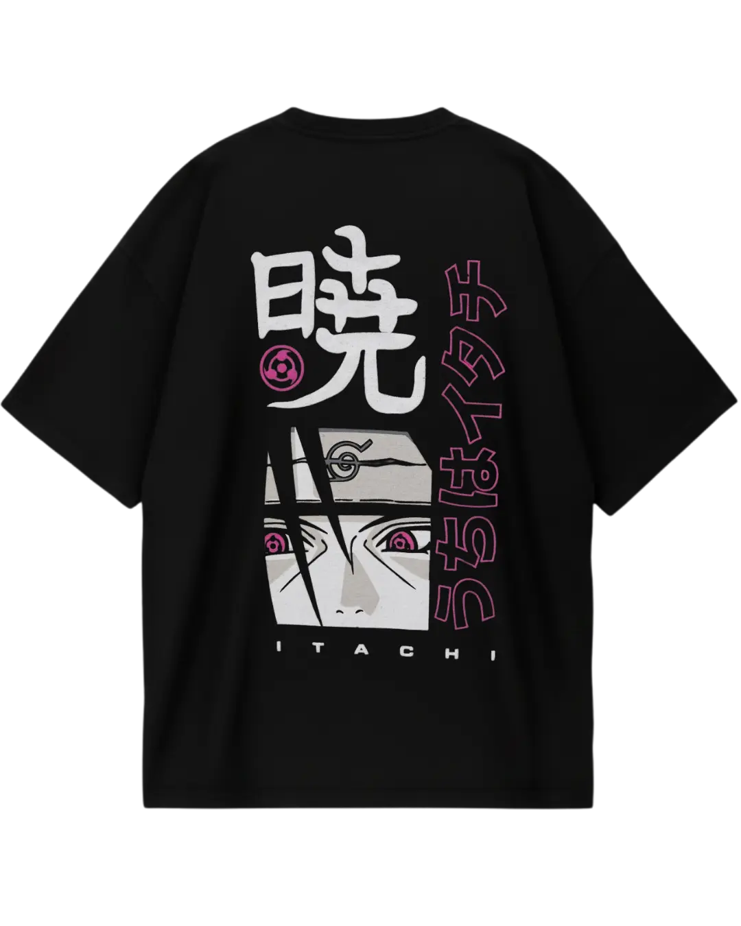 Naruto Itachi Black Design Oversized Tee