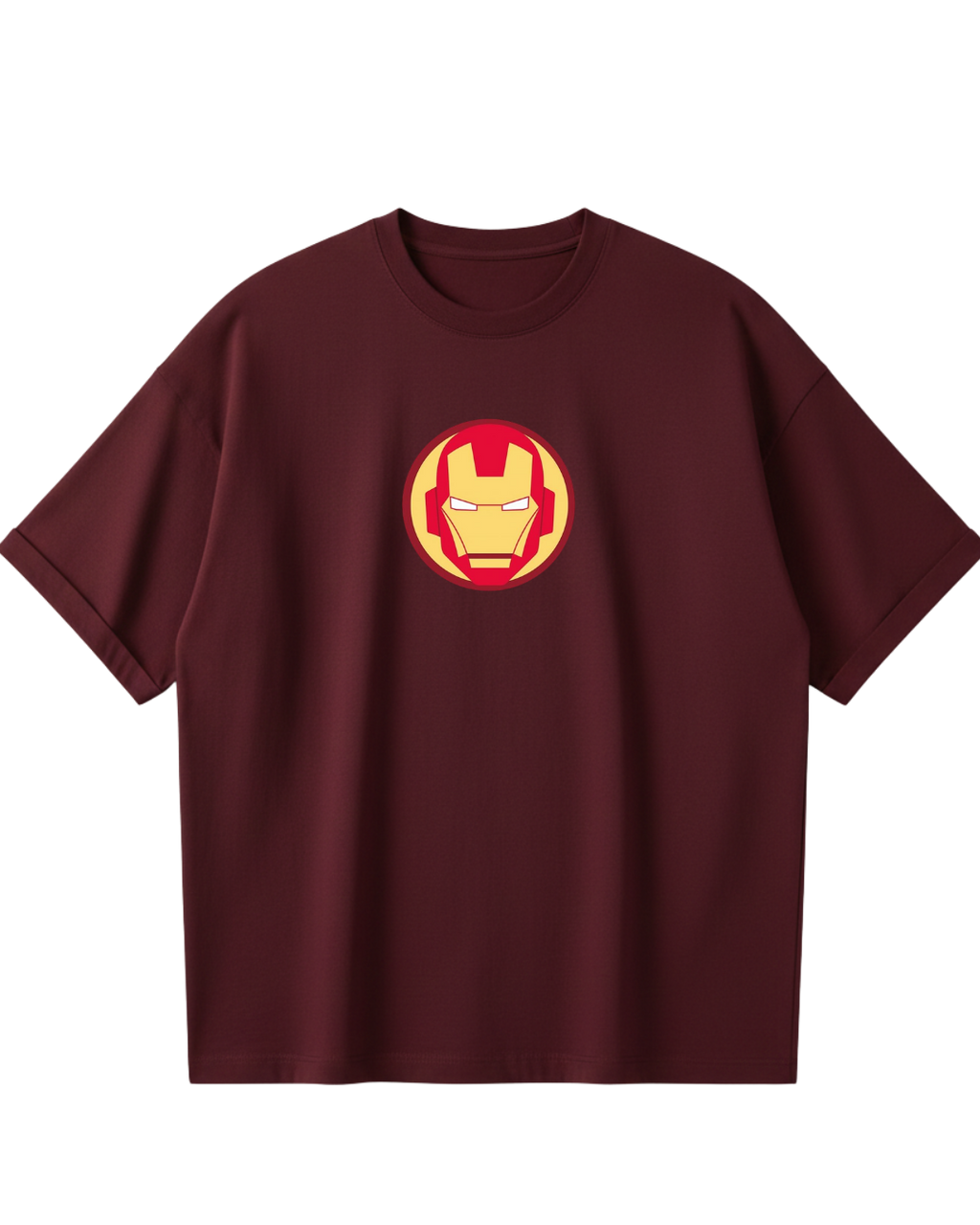 Iron Man Maroon Oversized Tee