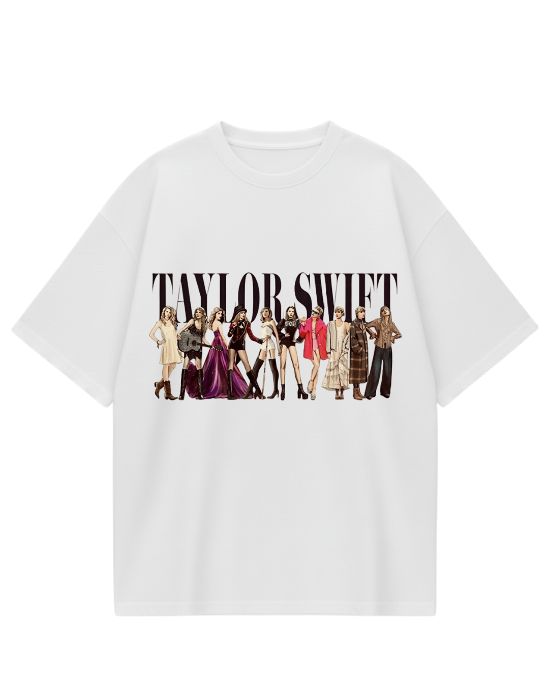 Taylor Swift  All White Oversized Tee