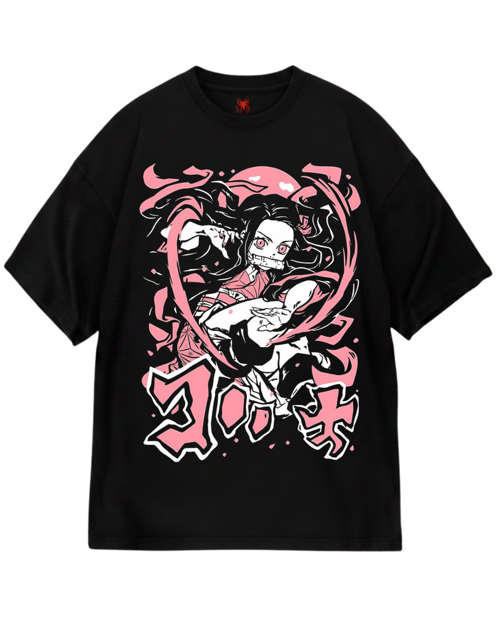 Demon Slayer Nezuko Black Oversized Tee