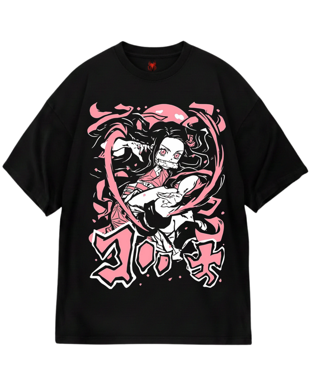 Demon Slayer Nezuko Black Oversized Tee