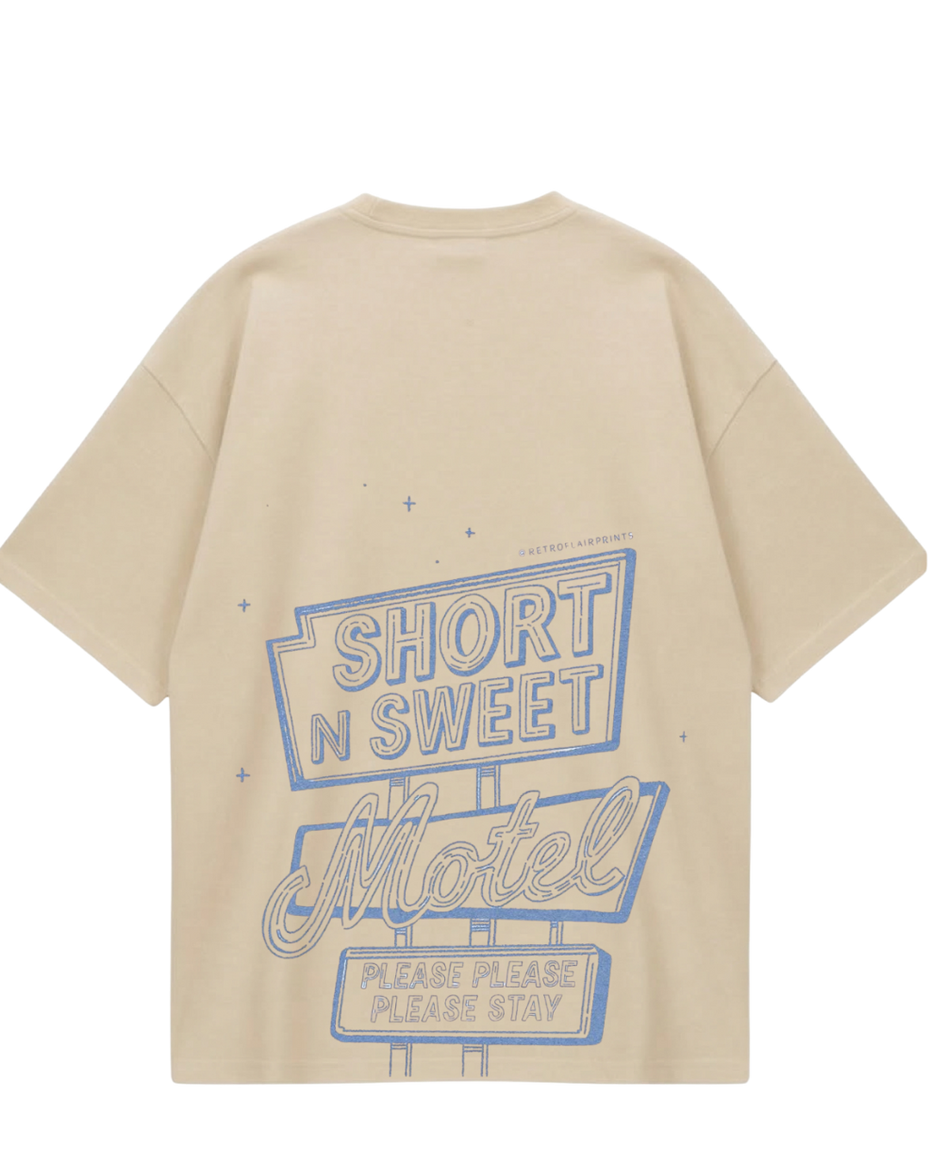 Sabrina Short N Sweet Beige Oversized Tee