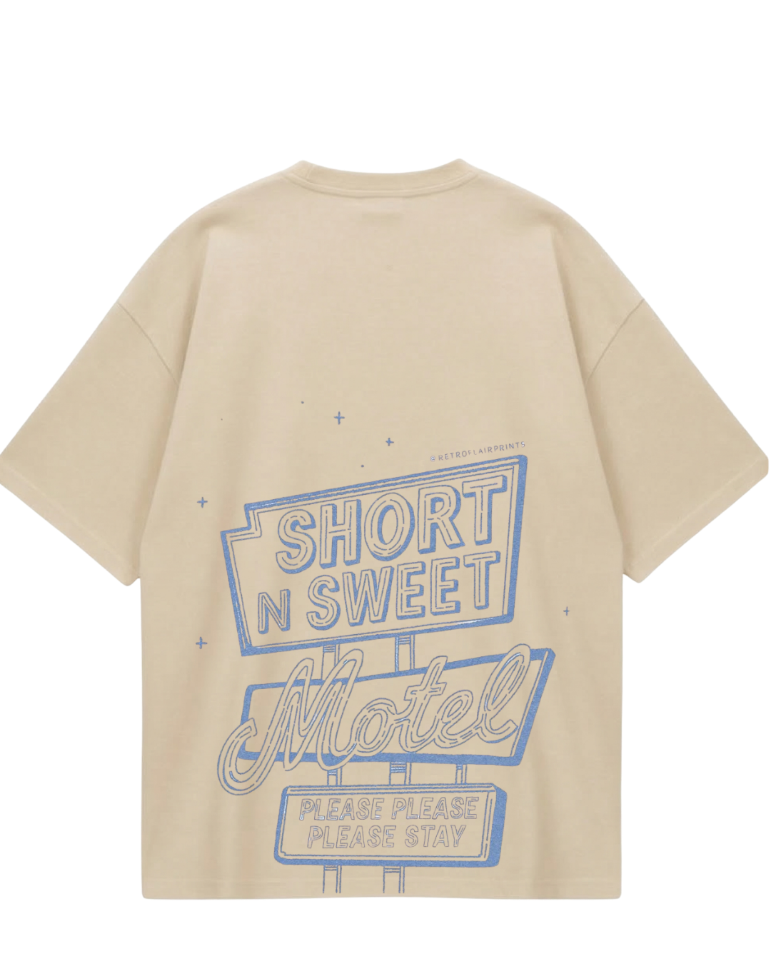 Sabrina Short N Sweet Beige Oversized Tee
