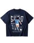 Argentina Maradona Blue Oversized Tee