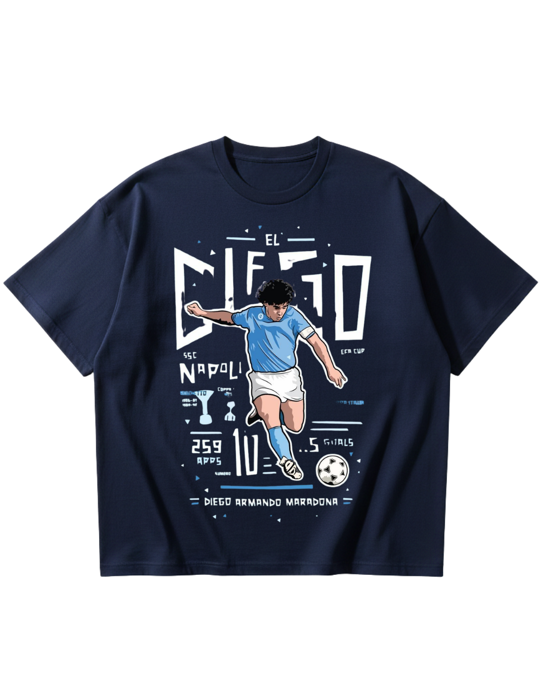 Argentina Maradona Blue Oversized Tee