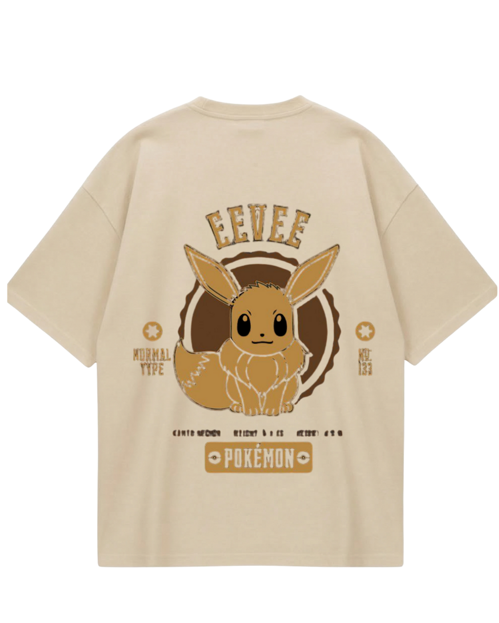 Evee Beige Oversized Tee
