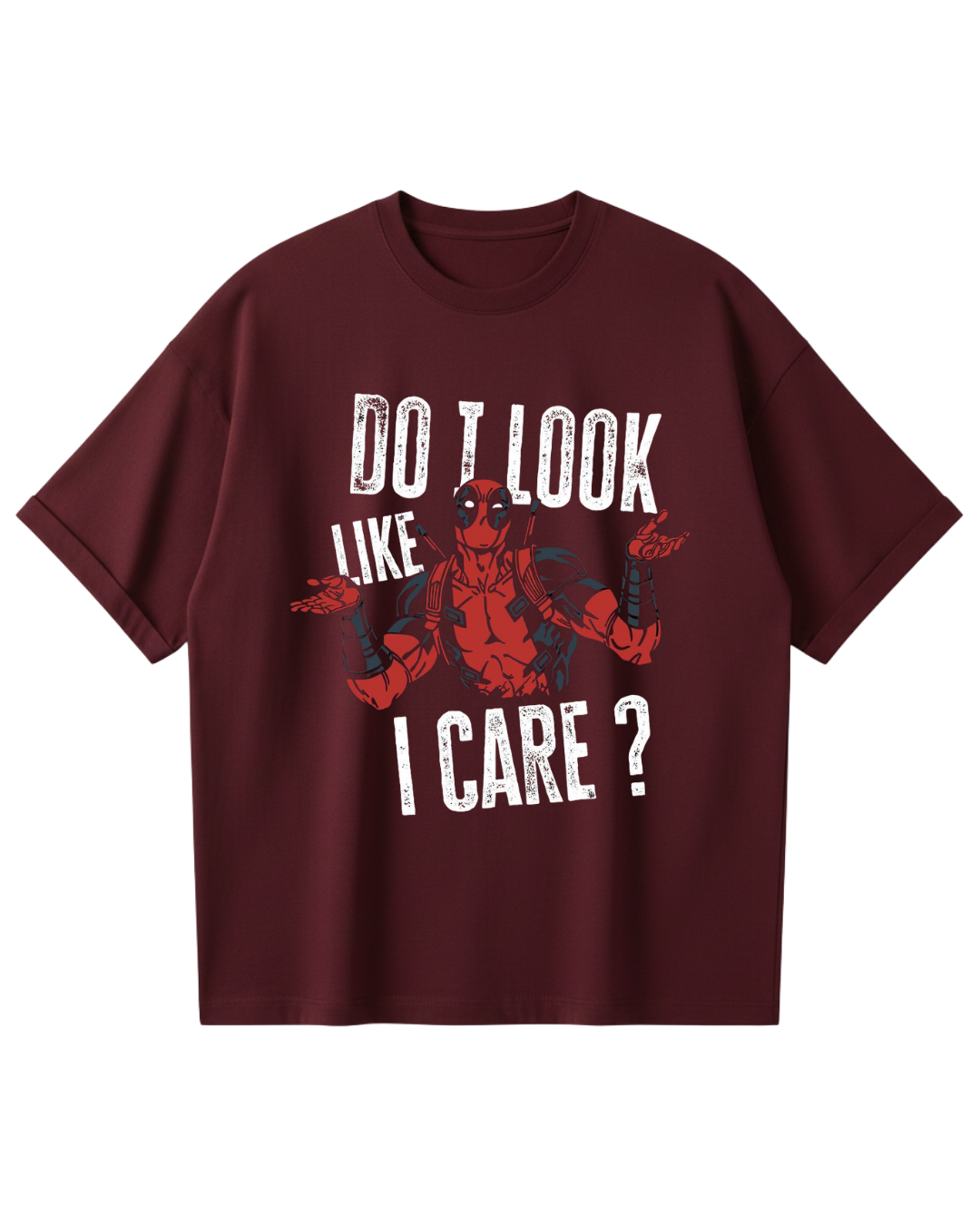 Deadpool Maroon Oversized Tee