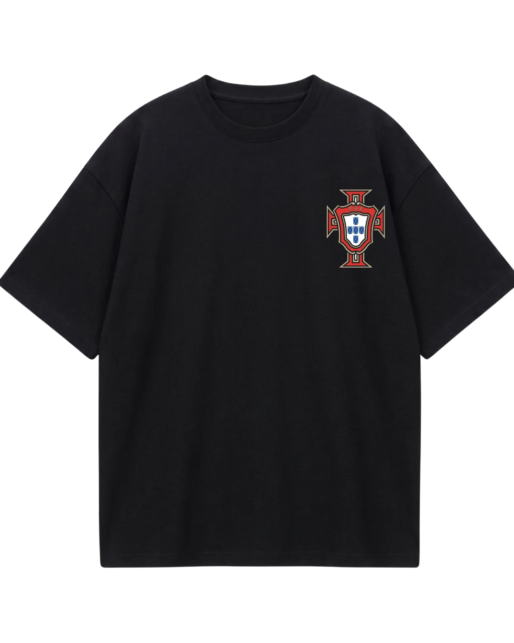 Portugal Black Ronaldo Oversized Tee