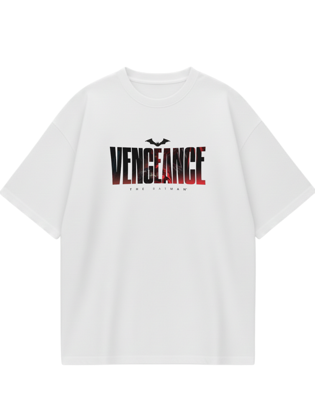 Batman White Vengeance Oversized Tee