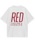 Taylor Swift Red White Oversized Tee