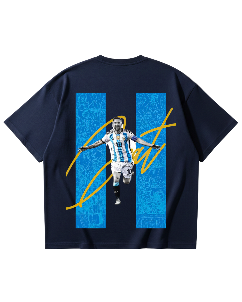 Argentina Messi  Blue Oversized Tee