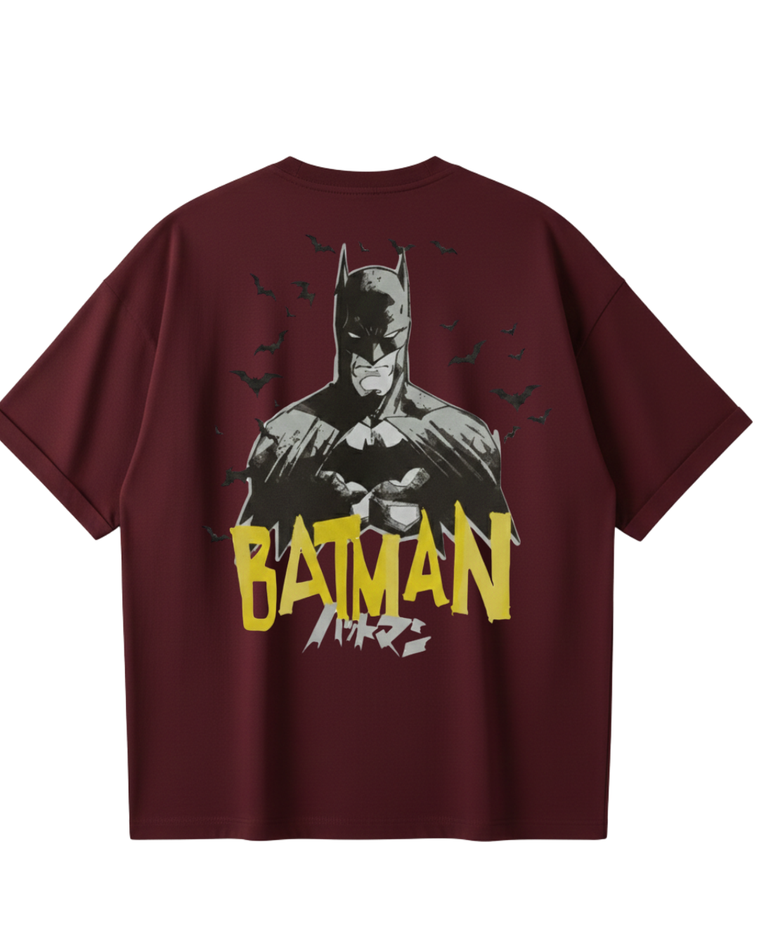 Batman Maroon Oversized Tee