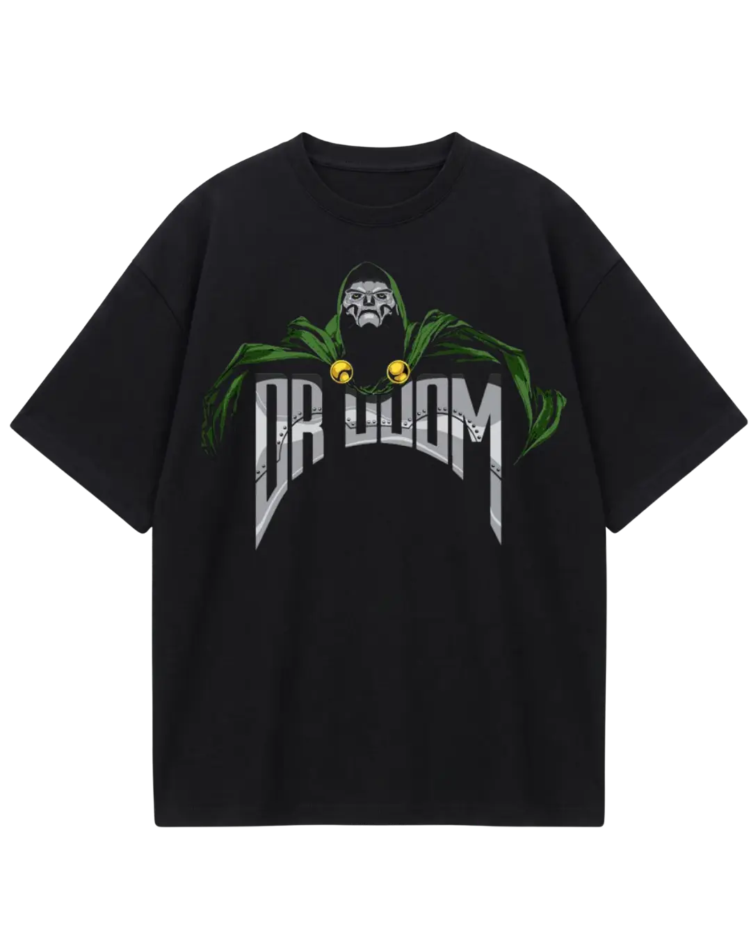 Dr Doom Black Design Oversized Tee