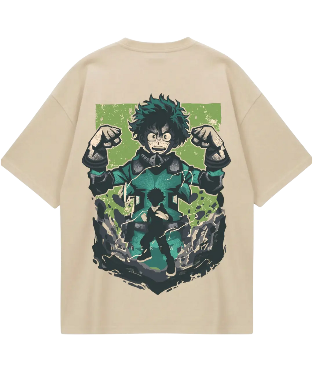 My Hero Academia Deku Beige Oversized Tee