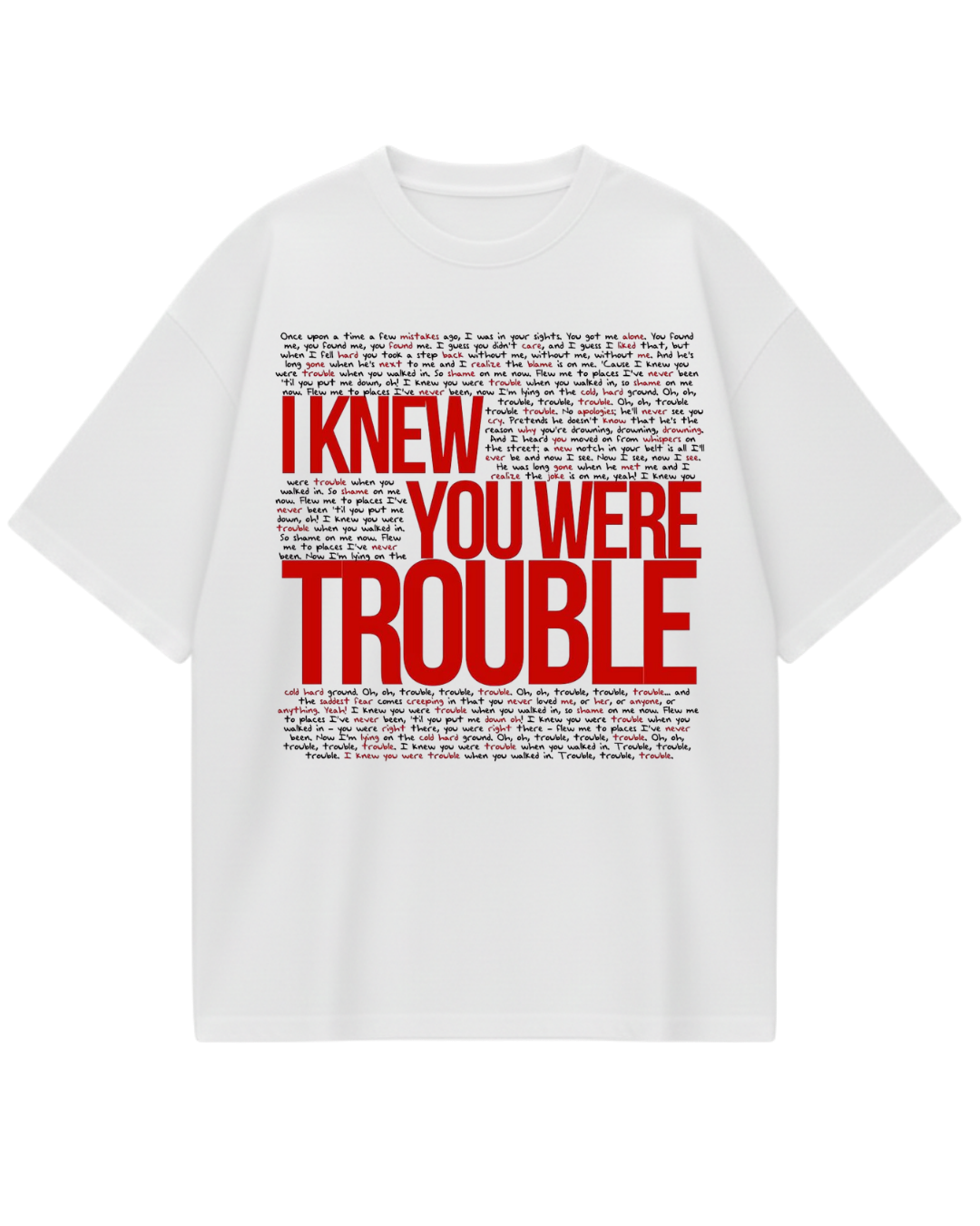 Taylor Swift Red Trouble Oversized Tee