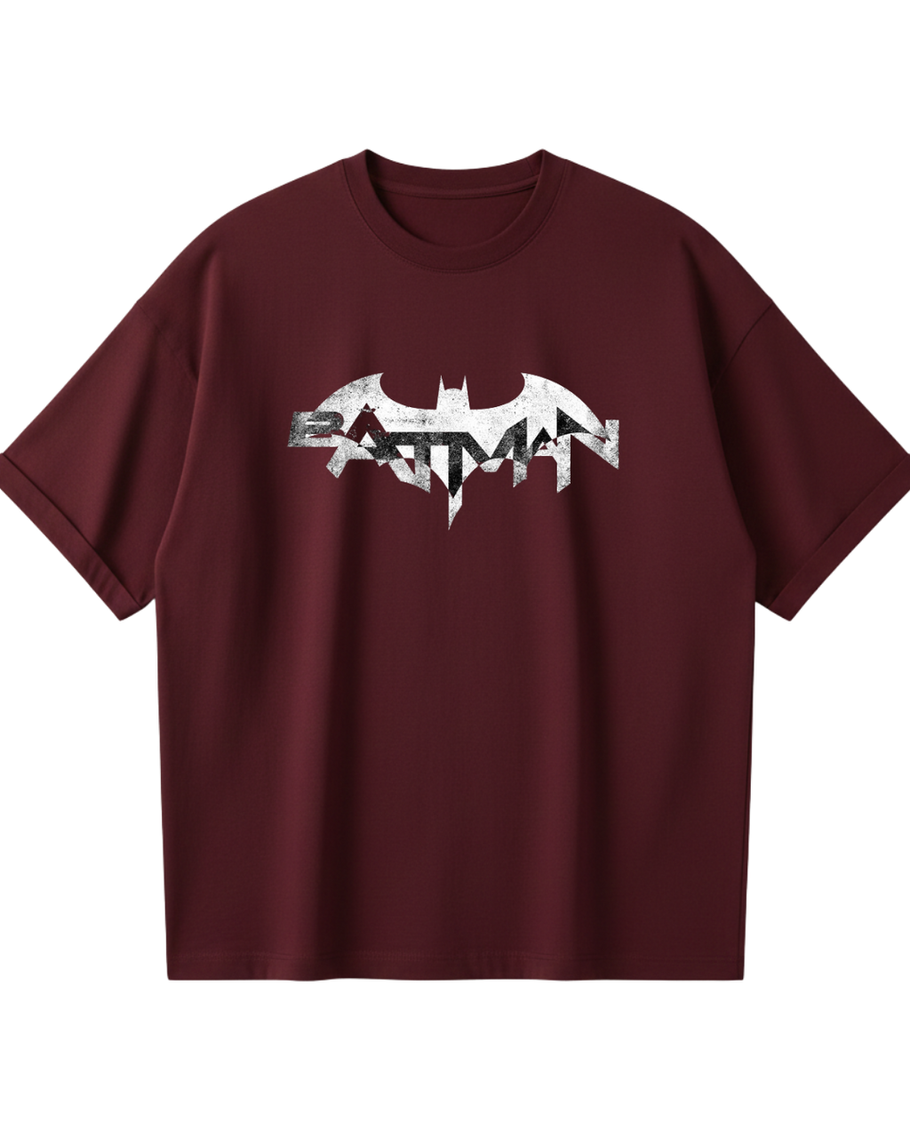 Batman Maroon Oversized Tee