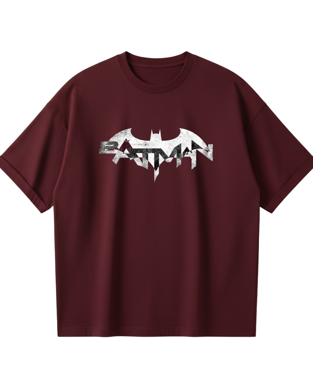 Batman Maroon Oversized Tee