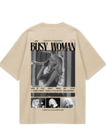 Sabrina  Beige Oversized Tee