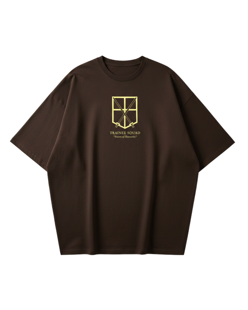 Attack On Titan Brown Oversized Tee