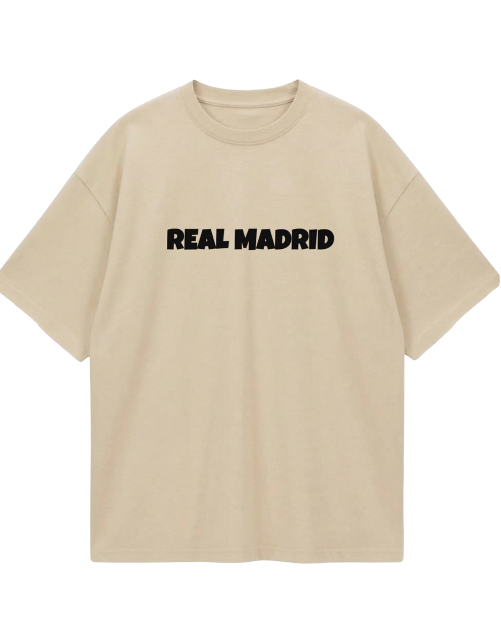 Real Madrid Beige Oversized Tee