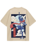 Greninja Poster Beige Oversized Tee
