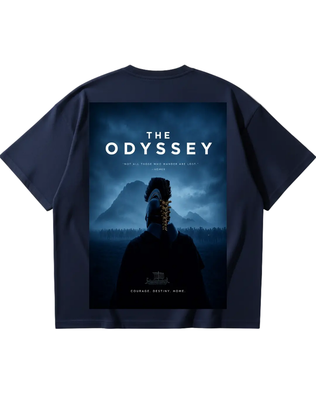 The Odyssey Blue Poster Oversized Tee