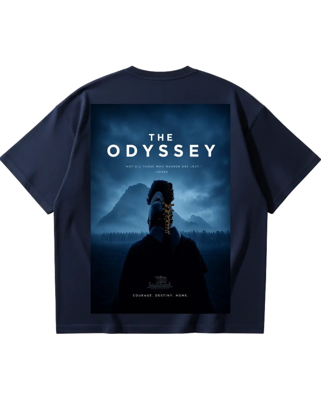The Odyssey Blue Poster Oversized Tee