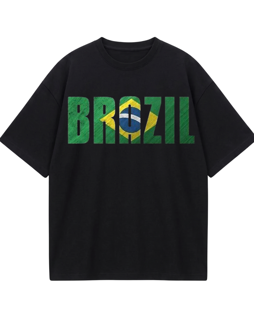 Brazil Neymar Name Black Oversized Tee