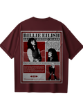 Billie Eilish Maroon Oversized Tee