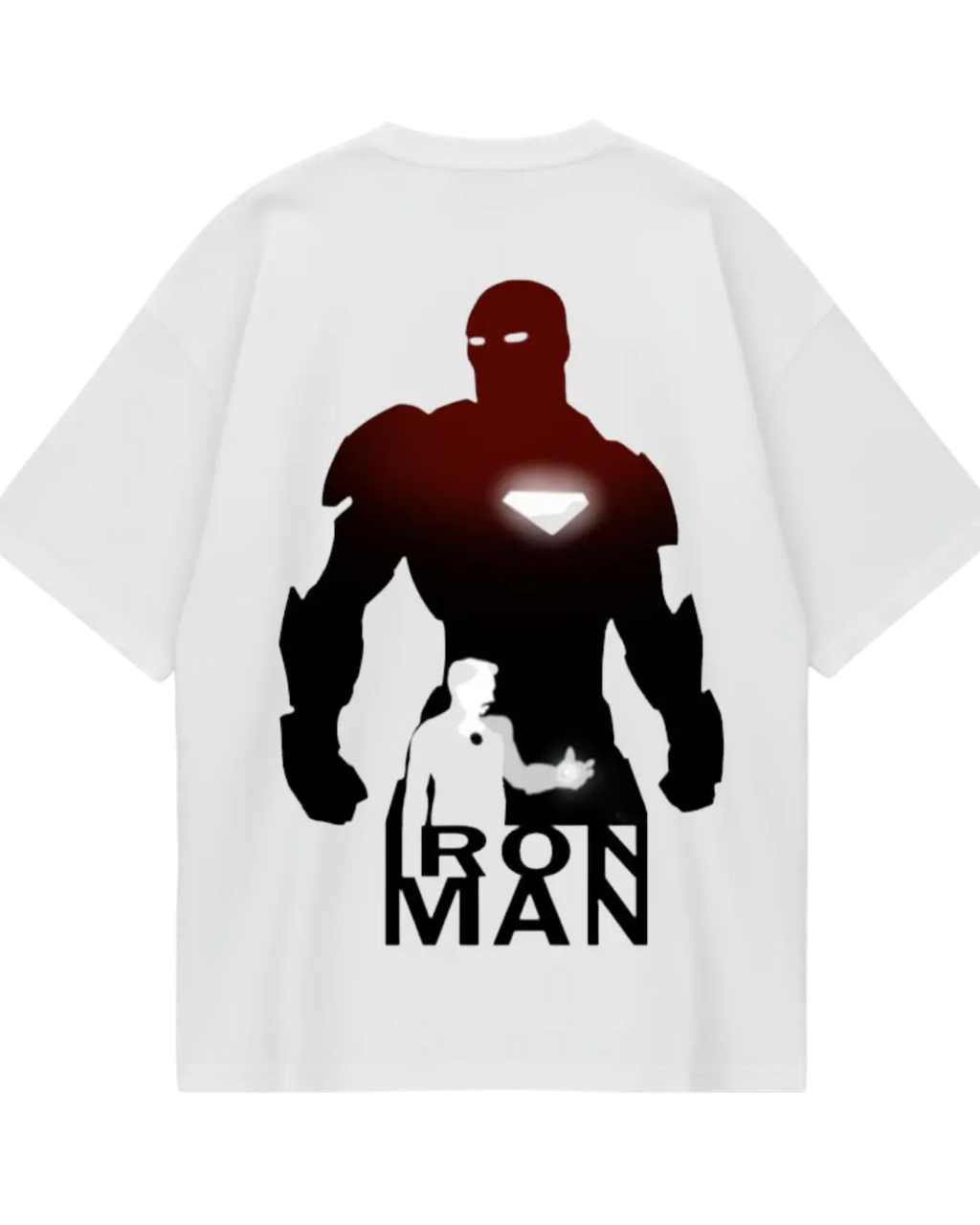 Iron Man White Oversized Tee