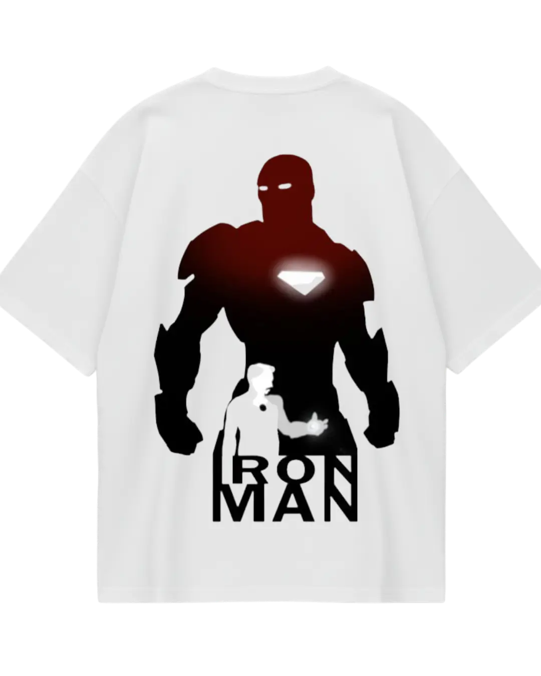 Iron Man White Oversized Tee