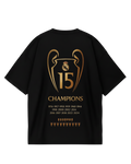 Real Madrid Black Golden Oversized Tee