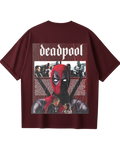Deadpool Maroon Poster Oversized Tee