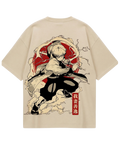 Demon Slayer Zenitsu Beige Oversized Tee