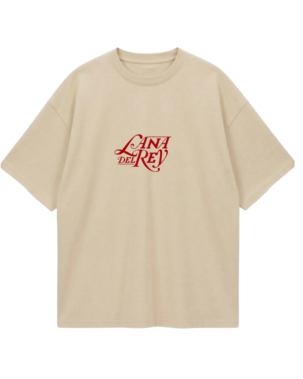 Lana Del Rey Beige Blue Oversized Tee