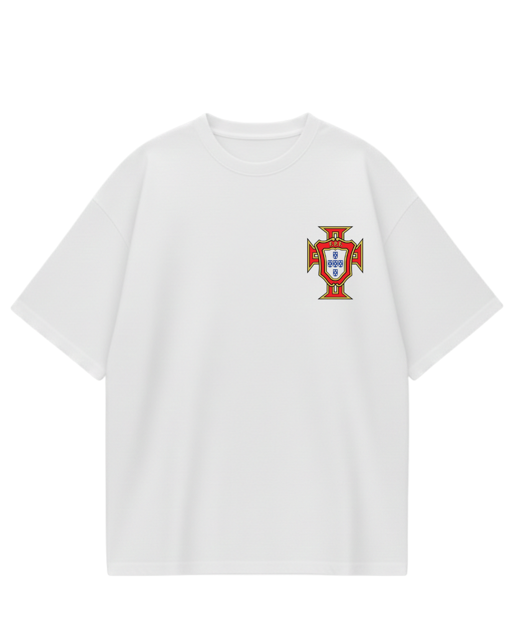 Portugal Ronaldo White Oversized Tee