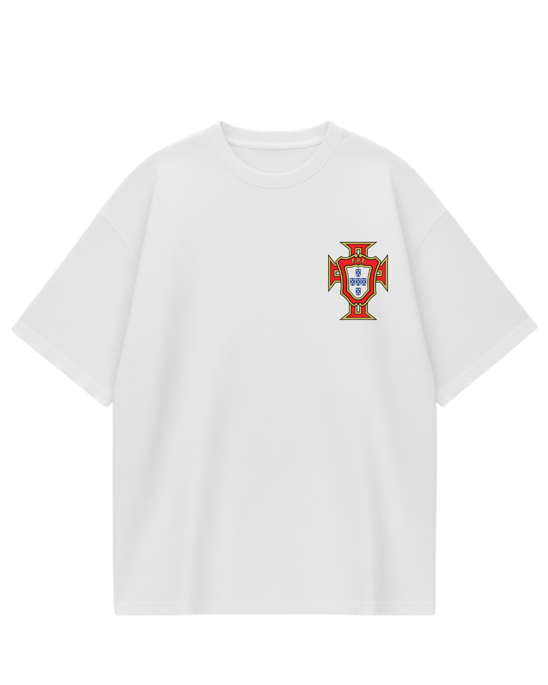 Portugal Ronaldo White Oversized Tee